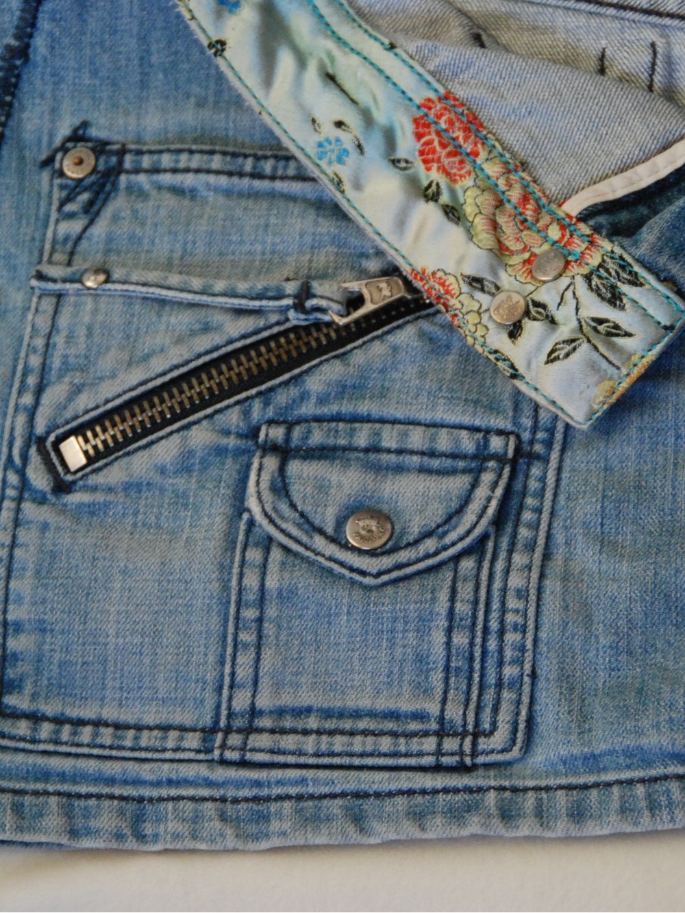 Vintage Parasuco Denim Mini Skirt